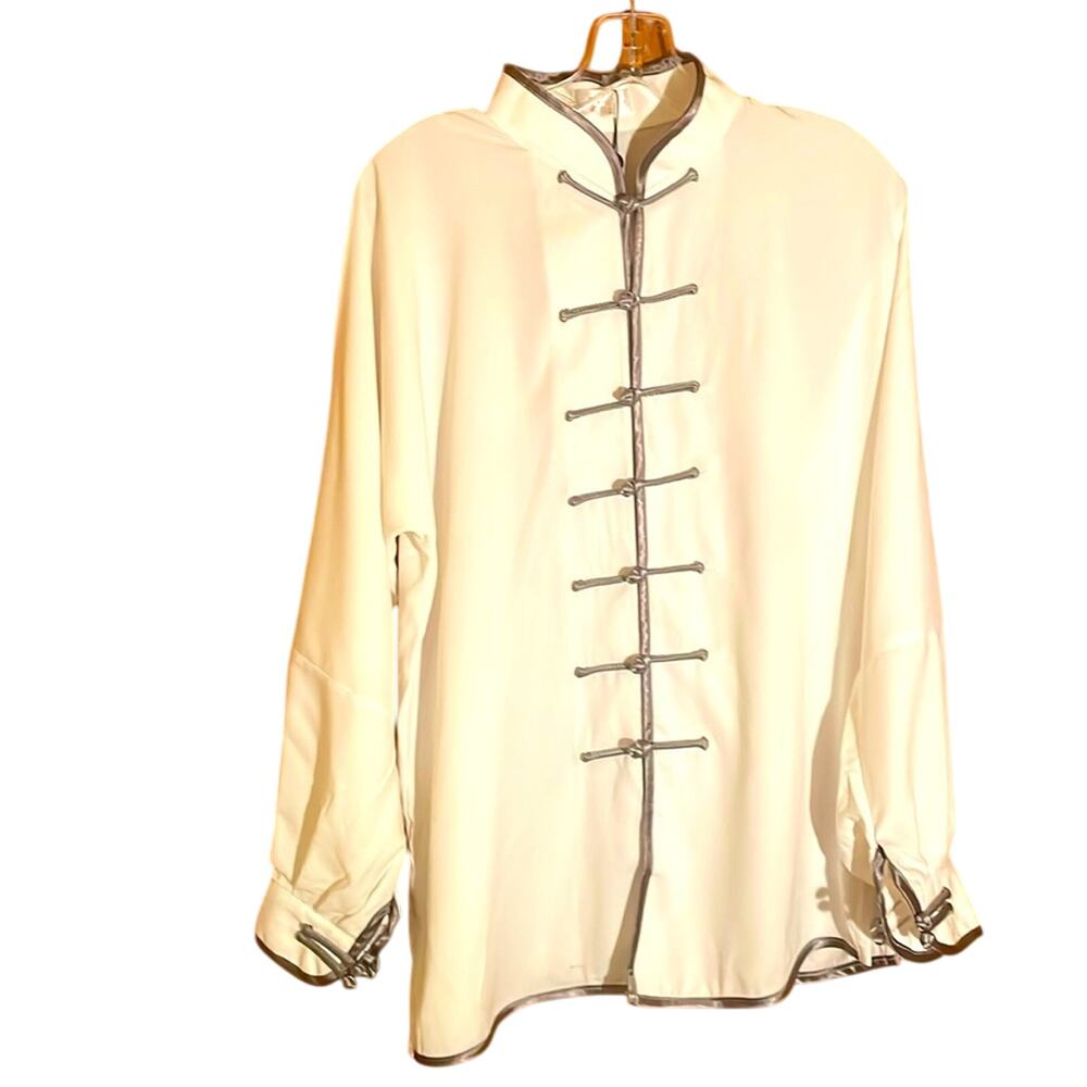 Cute Mandarin Collar Blouse. M